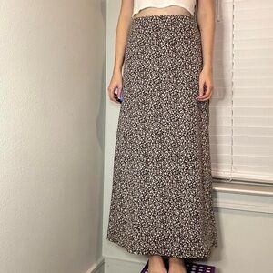 Floral print maxi skirt